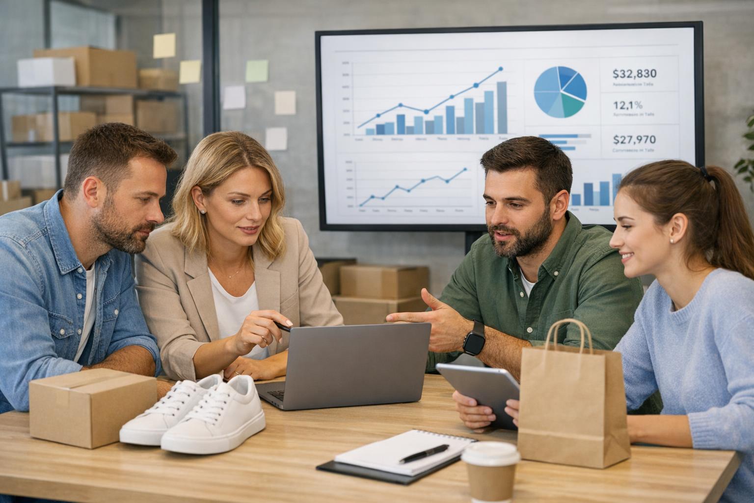 uruchomienie kampanii e-commerce - zespół analizuje wyniki