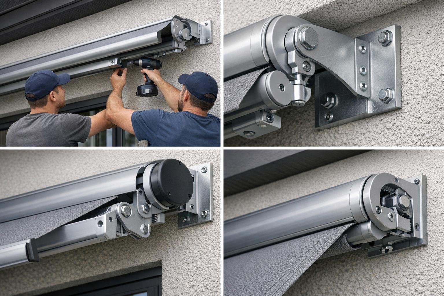 Instalacja metalowej markizy - montaż i detale konstrukcyjne